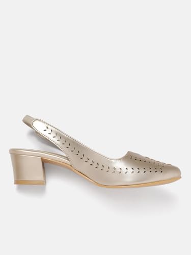 Image of Marc Loire Women Pointed Toe Block Heel Sandal for Office Wear