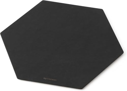 Epicurean Display Hexagon Servier-/Schneidebrett Sechseck 33x28,5x0,6cm in schwarz, Holzfiberlaminat, 33 x 28.5 x 0.6 cm