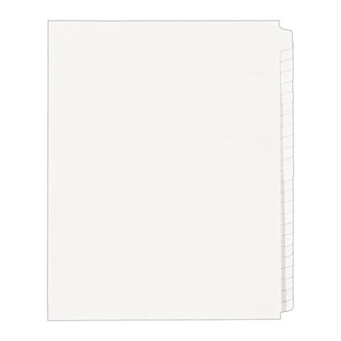 Avery Blank Tab Legal Exhibit Divider Set Cover