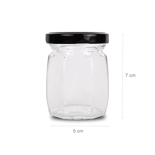Image of Clear mushroom jar, food Storage Containers,Jar For Spice & pickel, honey, jam Pack of (9)