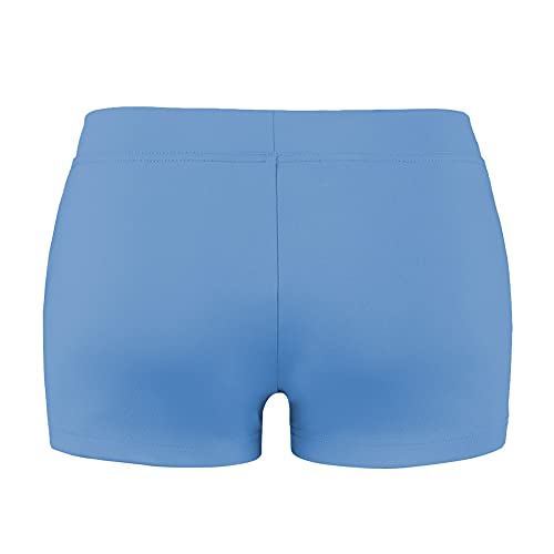 SUPRNOWA Low Rise Boy Cut Shorts for Women Athletic Spandex Gym Workout Booty Volleyball Yoga Dance Shorts (Dusty Blue, Medium) - Thumbnail 6