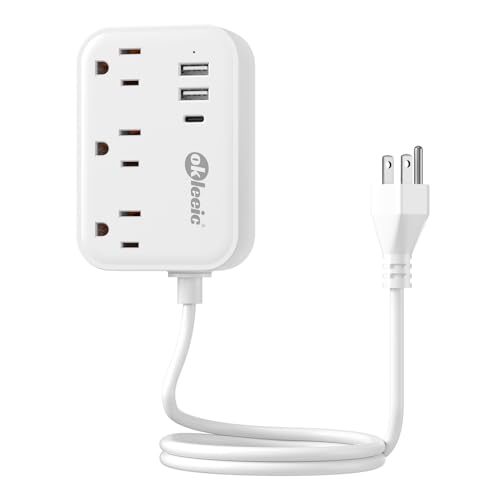 Short Extension Cord 2 Foot - Small Surge Protector Appliance Power Strip, 14...