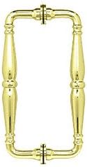C.R. LAURENCE V1C6X6BR CRL Polished Brass 6" Victorian Style Back-to-Back Pull Handle