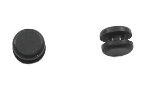 Rubber Plug - Fits 1/8" Opening In 1/16" Thick Panel -"Grommet Without A Hole" Solid Flush Plug Seals Opening In Panels - Provides Finished Appearance On Both Sides Of Panel (12 Pack) #TOP24