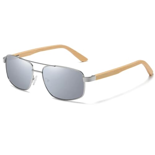 Lunettes de soleil polarisées pour la conduite et la plage avec monture métallique