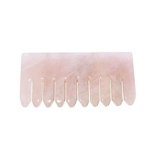 Peigne de massage en quartz rose stimulant et relaxant