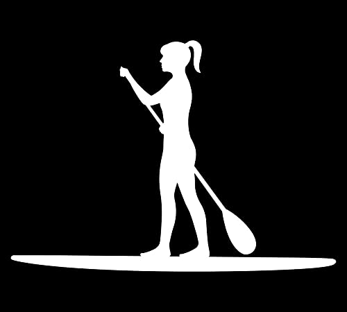 Sticker vinyle stand up paddleboard féminin NOK autocollant blanc voiture et camionnette