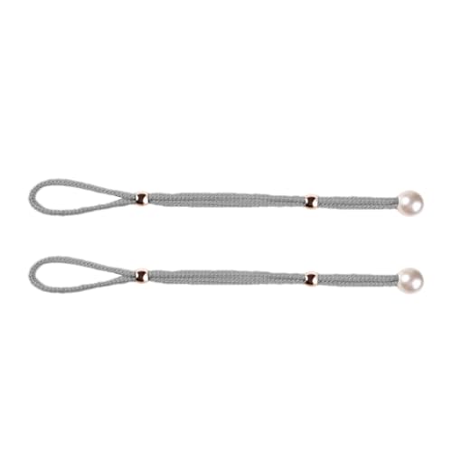 Abrazaderas de cortina, cierres de cortina, abrazas de cortina con ajuste flexible - Clips elegantes para cortinas, alzapatas de ventana sin punzón, diseño de perlas simuladas para balcón de 2 piezas
