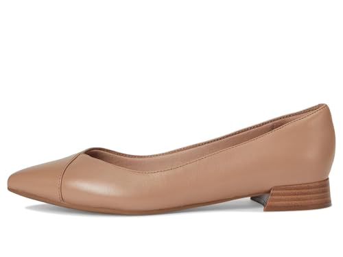 Clarks Clarks Women's Natalyn Wish Ballet Flat, Warm Beige Leather, 8.5 Wide