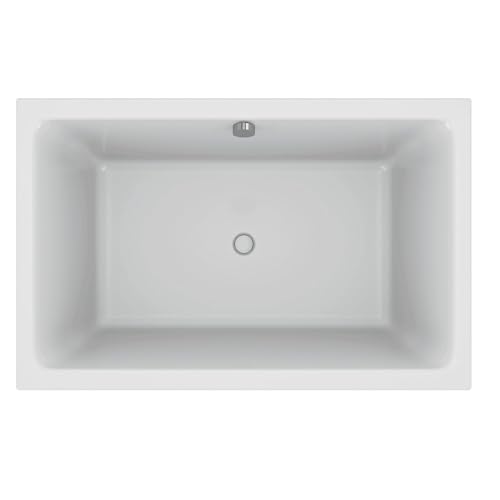 Jacob Delafon - Baignoire Bain-Douche CAPSULE, Vidage et Pieds - 120 x 80 cm - Gain de Place - Matériaux recyclés - Réparable - Surface Antibactérienne - Fabrication...