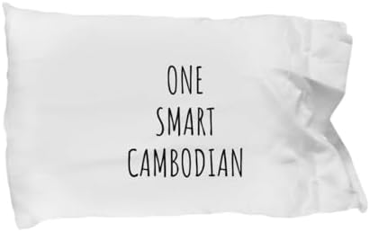 EzGift One Smart Cambodian Pillowcase Funny Cambodia Gift Idea for Clever Men Intelligent Women Geek Quote Gag Joke Pillow Cover Case 20x30 image 3