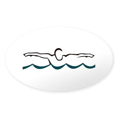 CafePress Butterfly Swimmer Sticker Oval Car Bumper Sticker