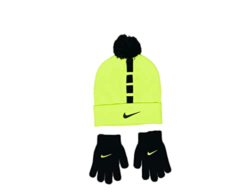 Nike Big Boys' Elite Beanie and Gloves 2 Piece Set (V(9A2939-KE4)/B, 8-20 Years)