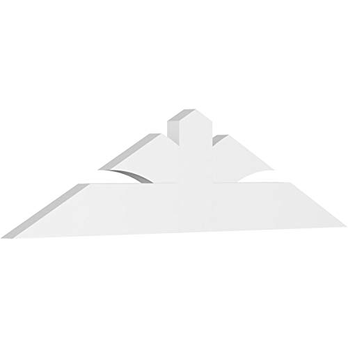Ekena Millwork GBP060X15X0206RIC00 Richland Architectural Grade PVC Gable Brackets 60"W x 15"H x 2"D x 6"F, 6/12 Pitch