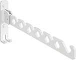 OLRWSLG Wall Mounted Clothes Hanger 34 x12.5x3cm Foldable Clothes Organizer 180°Rotation Heavy Duty Wall Clothing Drying Rack Metal Clothing Hooks Laundry Dryer Rack Shelve for Bathroom Bedroomn Hotel