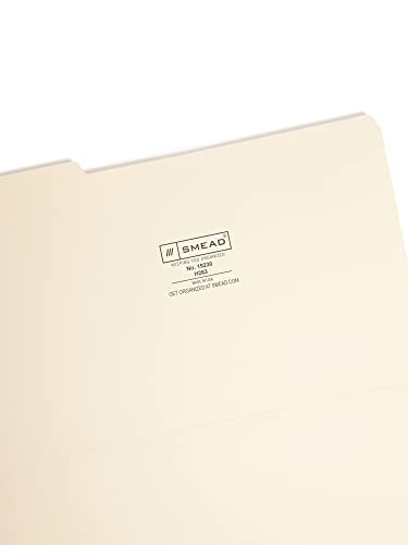 Smead Interior File Folder, 1/3-Cut Tab, Legal Size, Manila, 100 Per Box (15230) #TOP2