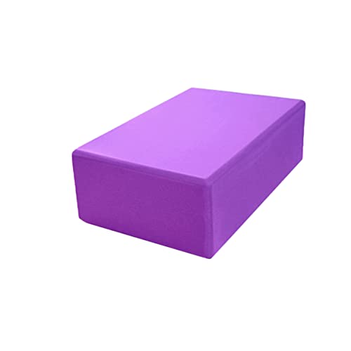 Mikikit High Density Eva Yoga Block Non Slip Exercise Brick for Fitness Stretching and Lightweight Supportive Yoga Prop Purple