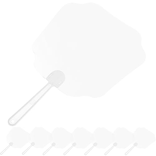 8つの透明うちわ色塗りうちわ夏のパーティーや結婚式の装飾に使われます