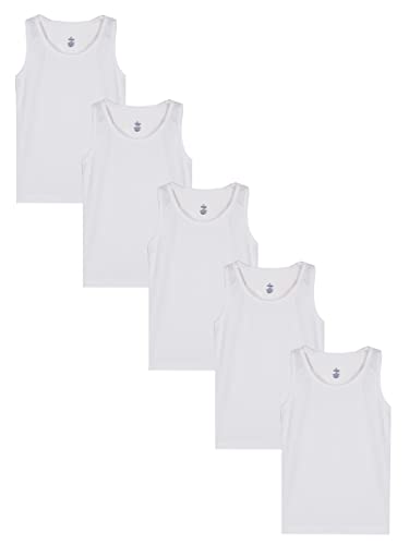 Image of KiddoPanti Boys 100% Cotton Rib Vest Pack of 3