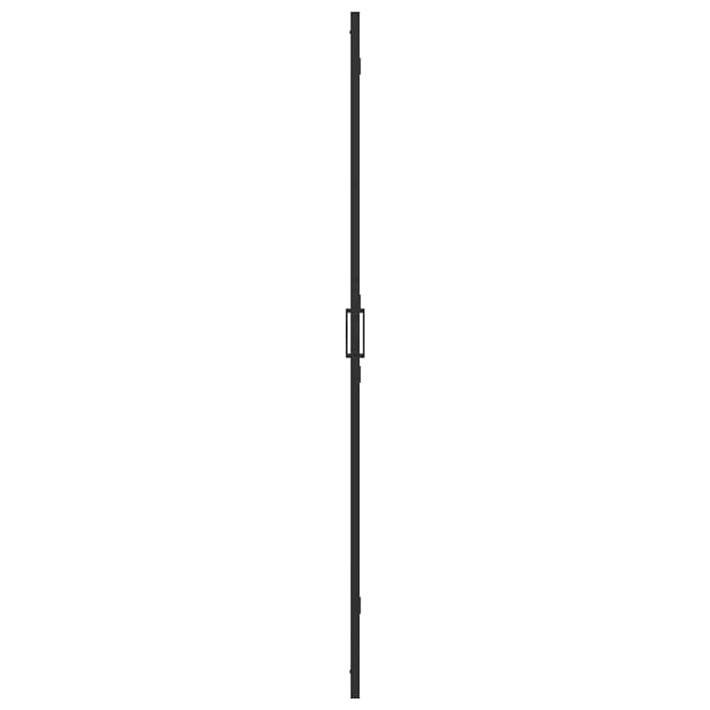 Ścianka prysznicowa Walk-In czarna z aluminium i szkła hartowanego, 80 x 6,5 x 190 cm, składana, do łazienki, ochrona przed pryskaniem, bez barier, zajmuje mało miejsca, do nowoczesnej