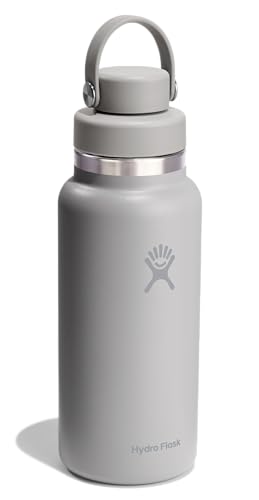 Image of Hydro Flask Water Bottle - Insulated Stainless Steel - Wide Mouth Chug Lid, Non Spill, Leakproof in 32 Oz Tonal Birch Gray