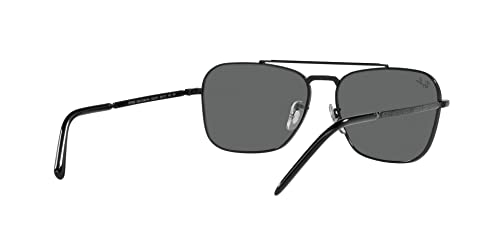 Ray-Ban RB3636 New Caravan Square Sunglasses, Black/Dark Grey, 58 mm - Thumbnail 7