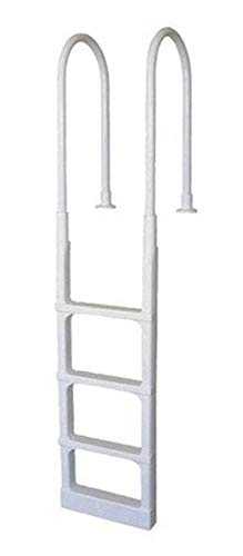 New Main Access 200300 Proseries Above Ground Swimming Pool Step Ladder Entry System With Convenient Adjustable Handrails, White #TOP3