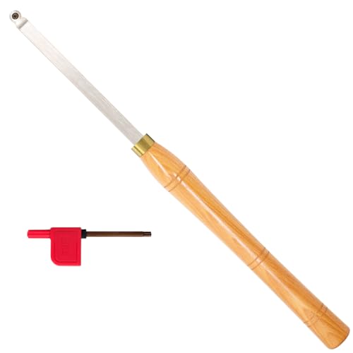 Wood Lathe Turning tools 19.68 Inches Finisher Carbide Tipped Lathe Chisel Tool Bar With Ci3 12mm Round Carbide Insert Cutter for Wood Hobbyist or DIY or Carpenter