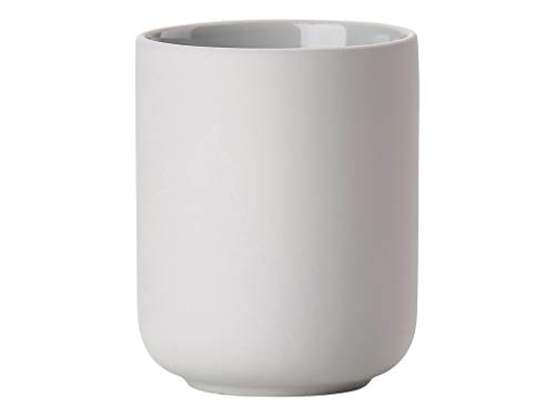 Zone Denmark Vaso de Limpieza, Porcelana Plástico, Gris, 8,3cm Cover