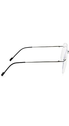 Image of Jodykoes Premium Rimless Frame for Women and Men: Stylish Aviator Spectacle Eyeglasses with Anti-Glare Coating