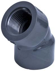 Spears 817 Series PVC pipe Fitting, 45 Degree Elbow, schedule 80, portatile, 8 Inches, 1