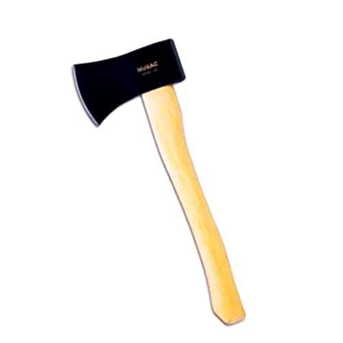 Bricoloco Hacha leña de Mano con Cabeza tizona de 800 grms y Mango ergonómico de Madera tratada