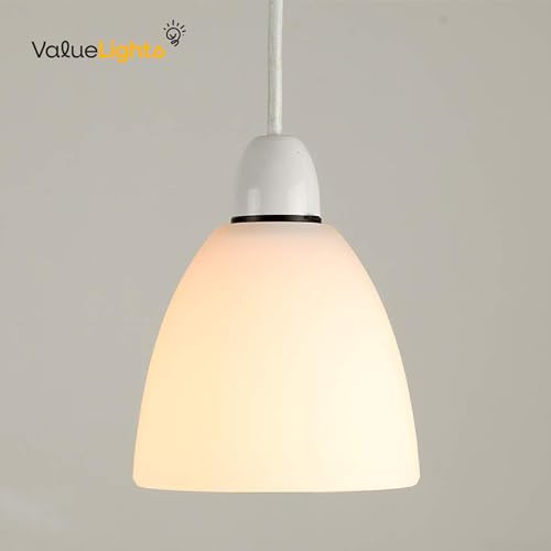 MiniSun | White Frosted Glass Replacement Light Shades | Lamp Shades, Home Décor & Improvement Essential | Pack of 3 | 110mm Shade Width