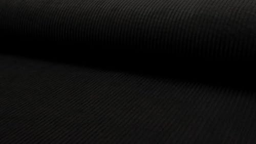 Tissu velours côtelé noir coupon 1m pour coudre vos vestes d'hiver et coussins cocooning