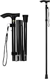 Bastone Telescopico Estensibile, Nero, con Cinturino di Fissaggio e Custodia in Nylon, Imp...
