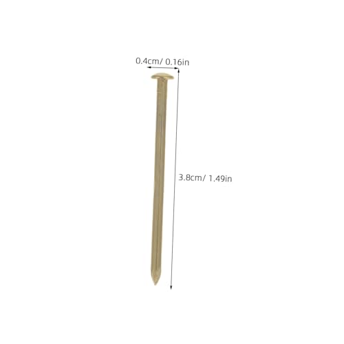 Image of 200pcs Picture Frame Nails: Small Iron Nails for Picture Hanging - Gold Hanging Hardware for Wall Decor Photo Frames Art