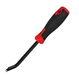 Staple Remover, Heavy Duty Upholstery Staple Remover Puller Tool Nail Tack Lifter for Removing Various Staples from Furniture, Floor, Wood, Photo Frame, Carpet (Black Red Handle)