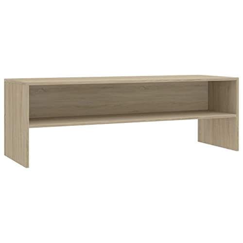 vidaXL Meuble TV Armoire Basse avec Un Compartiment Ouvert Meuble Multimédia Stéréo Salon Salle de Séjour Maison Chêne Sonoma 120x40x40 cm Aggloméré