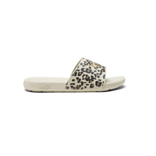 PUMA Kids Girls Cool Cat 2.0 Animal Cheetah Slide Casual Sandals Casual - Beige - Size 2 M