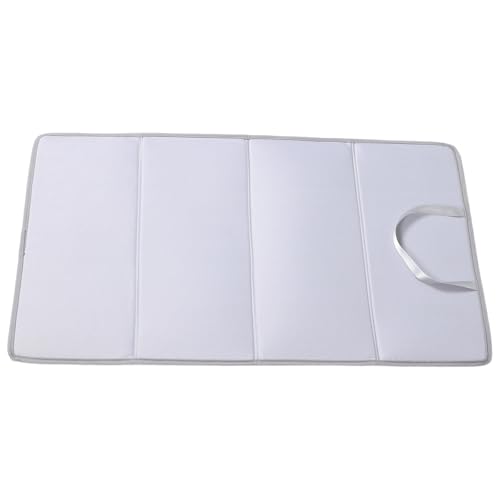 JECOMPRIS Tabla de Planchar a Vapor para Ropa Almohadilla Plegable de 4 Pliegues, Accesorios Estables de PP y Tela, Adecuado para Mesa y Espacios Compactos