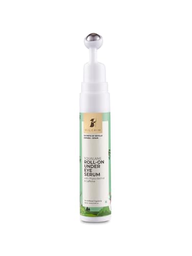 Pilgrim Squalane Roll On Under Eye Serum | Hydrating Eye Serum with Phyto Retinol & Caffeine | Reduces Dark Circles, Puffiness & Wrinkles | 0.50 Fl Oz (15ml)