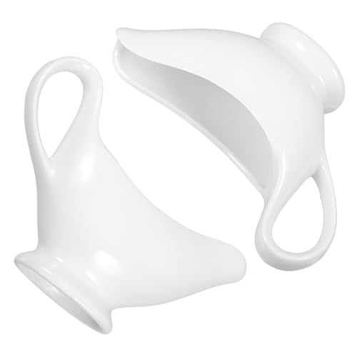 MUCKLILY 2-piece Ceramic Sauce Cup Set Gravy Sauce Boat for Family Restaurant Bbq for Picnics