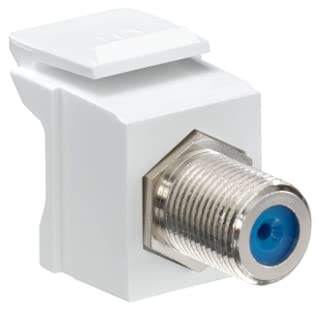 Adaptateur F QuickPort Leviton 41084-fwf connecteur insert coaxial blanc en pack de 25
