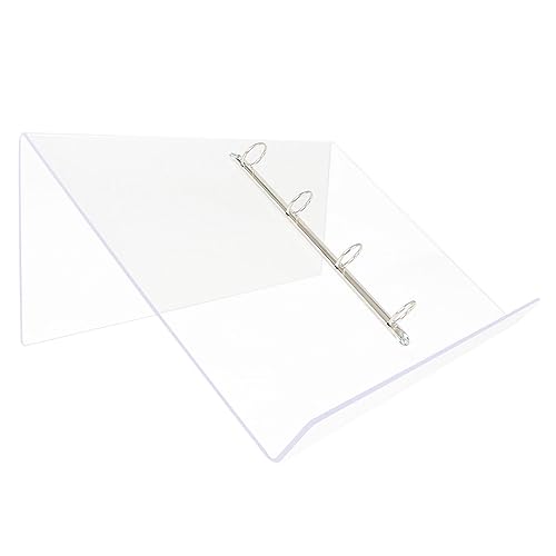 Danieli - Leggio Porta Libri in Acrilico Trasparente da Tavolo - Espositore per Libri A4 (Con Anelli)