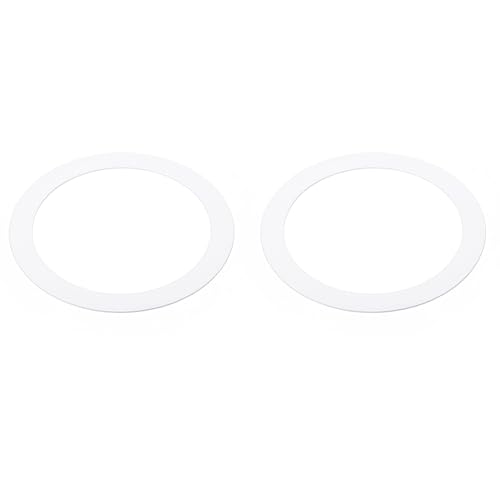 PATIKIL Metal Goof Trim Ring, 2 Pcs 3.78" OD x 2.99" ID White Recessed Light Cover Ring for Recessed Can Downlight Living Room