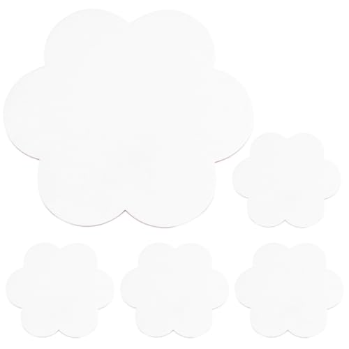 Image of 5pcs Flower Shaped Canvas Drawing Panel for Beginners in Oil Painting