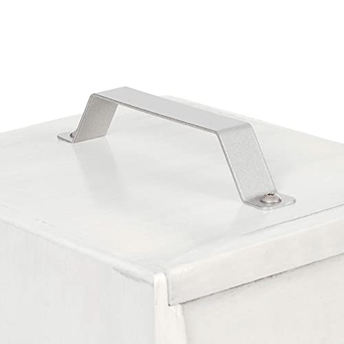 Wine Nook Wooden Wine Cocktail Box Dispenser, Decorative, Naturally Insulated, Fillable Ice Pack Beverage Bag, Chalk Included (White) 3 Liters #TOP2