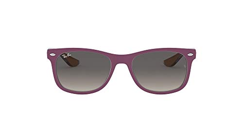 Ray-Ban Junior Kid's RJ9052S New Wayfarer Kids Sunglasses, Top Matte Violet On Oran/Grey
