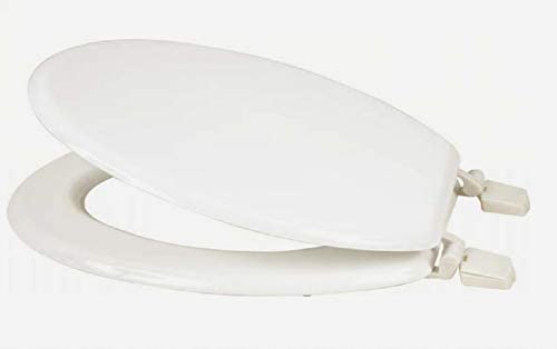 Marco Paul Heavy Duty White Wooden Toilet Seat Soft Close Oval Quick Release Toilet Seat Universal Fit Soft Closing Novelty Oval MDF Wood Replacement Toilet Seats for Home Office Ensuites - Image 2