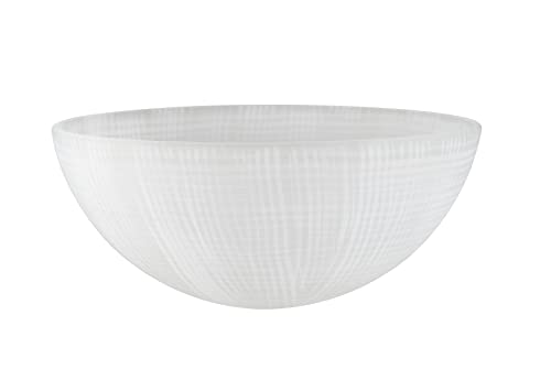 Aspen Creative 23516-11, Frosted/Fabric Painted Replacement Glass Shade for Medium Base Socket Torchiere Lamp, Swag Lamp and Pendant, 13" Diameter x 5-3/4" High., 13" x 5-3/4"